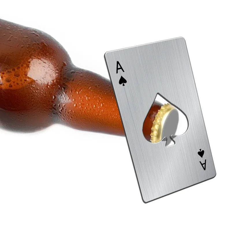 1PC Multifunctional Beer Bottle Opener Credit Card Size Stainless Steel