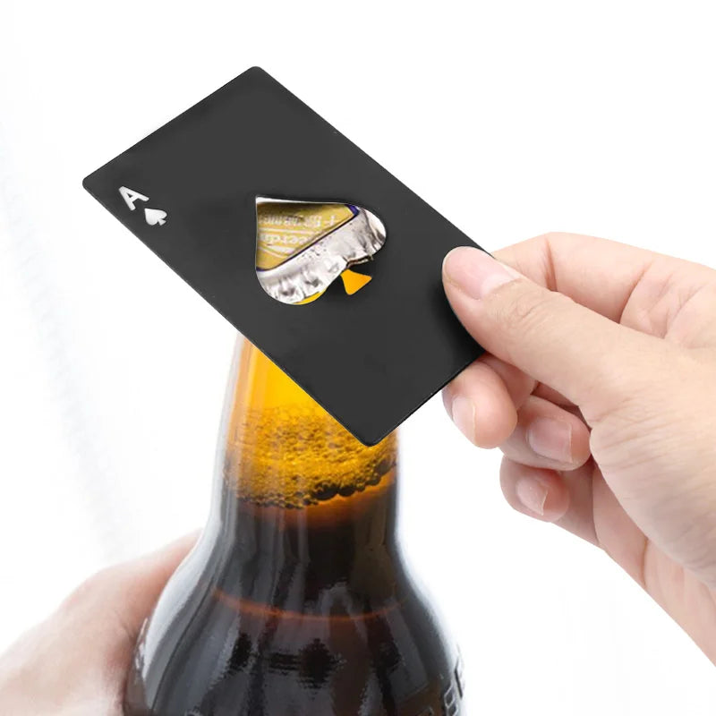 1PC Multifunctional Beer Bottle Opener Credit Card Size Stainless Steel