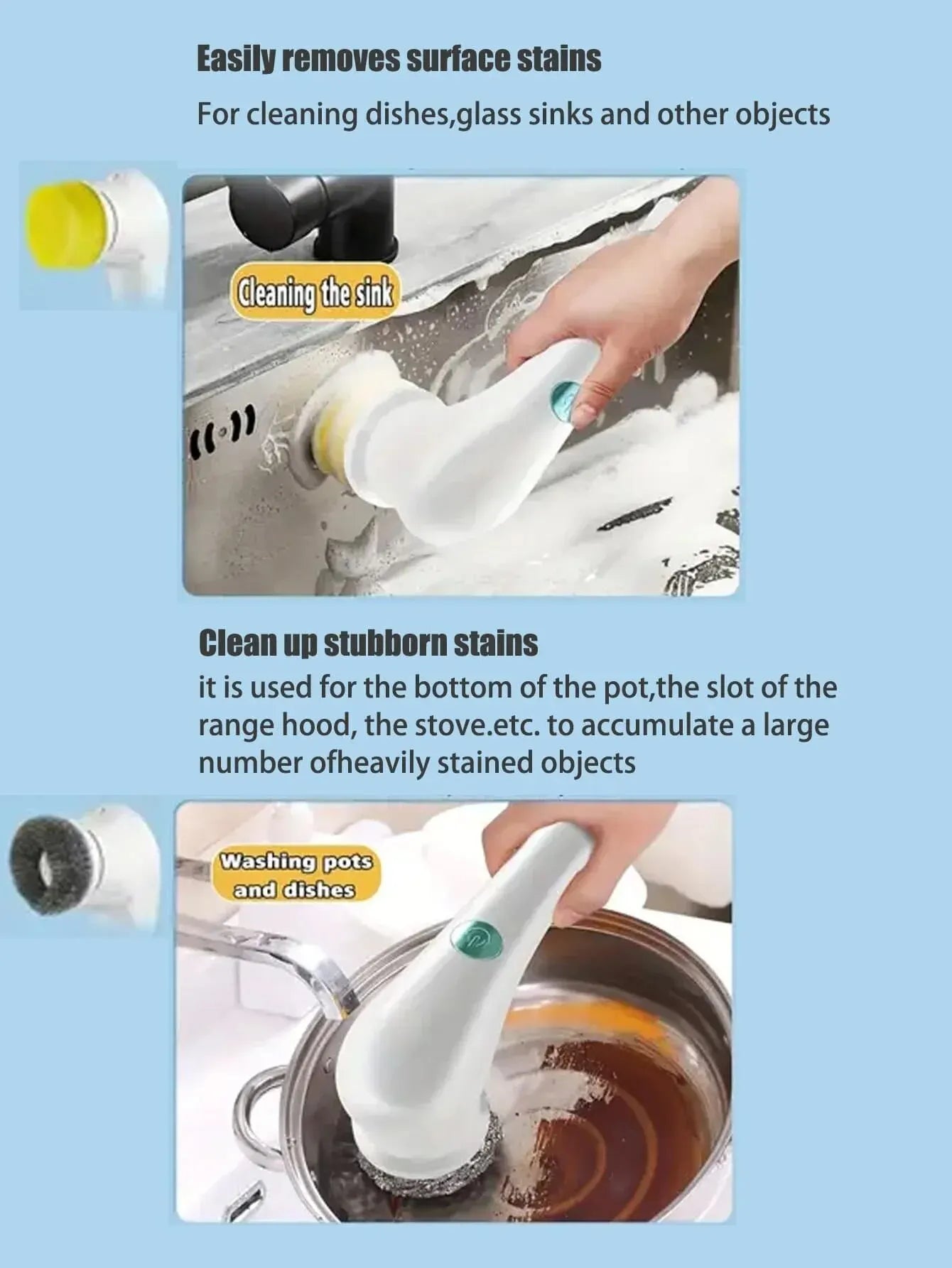 Multi-functional Electric Cleaning Brush