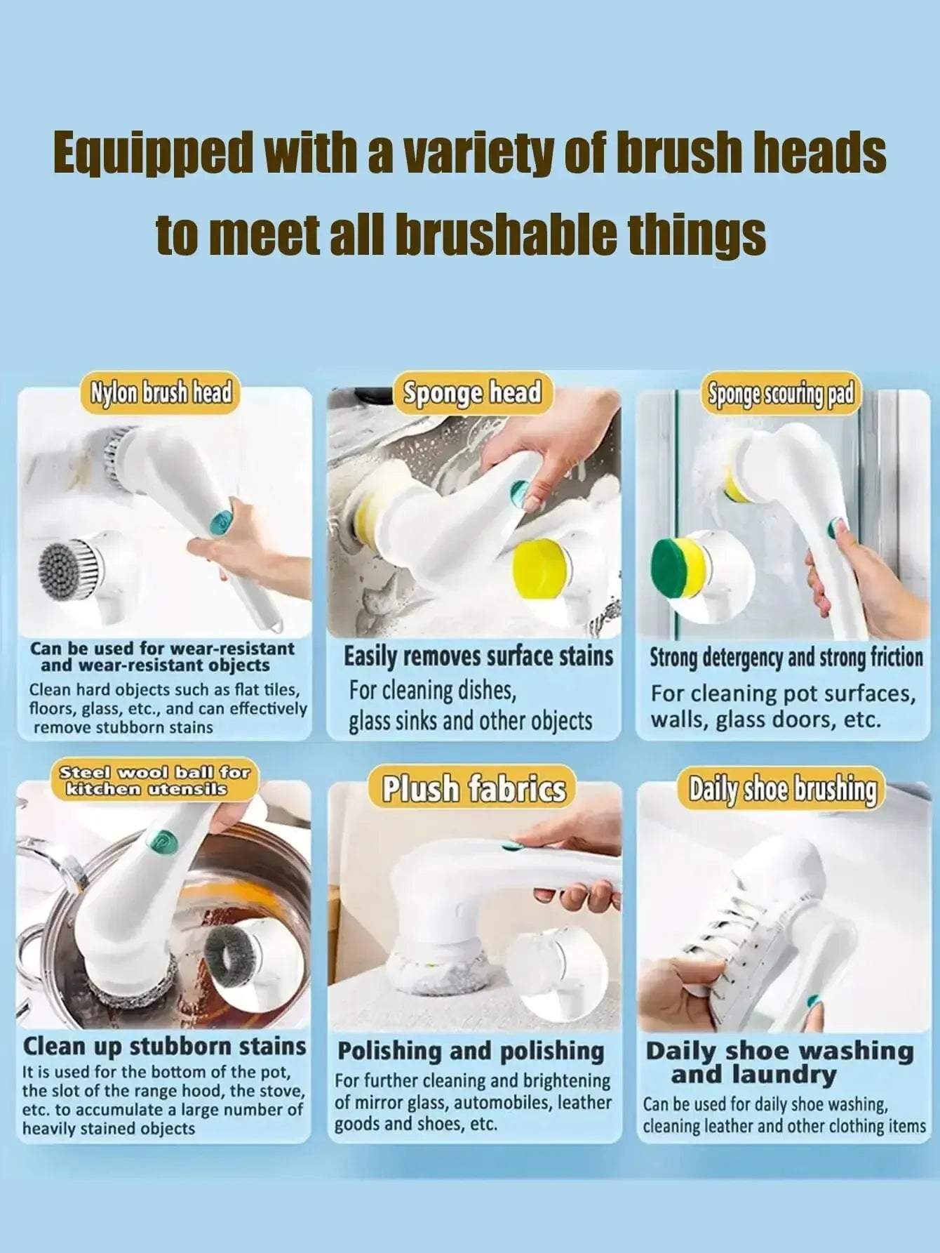 Multi-functional Electric Cleaning Brush